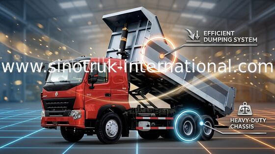 Тележка сброса SINOTRUK Tipper HOWO A7 371HP для конструкции ZZ3257N3847N1