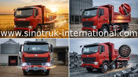 Двигатель тележки сброса HOWO Tipper SINOTRUK A7 371HP для минировать ZZ3257N3847N1