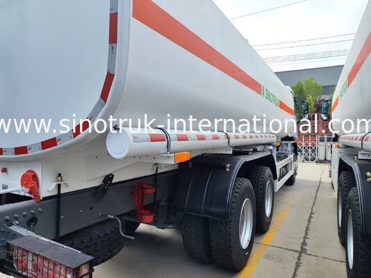 Белый HOWO TX 6×4 Транспортный грузовик 336 л.с. 25CBM топливный бак, стабильная транспортная производительность