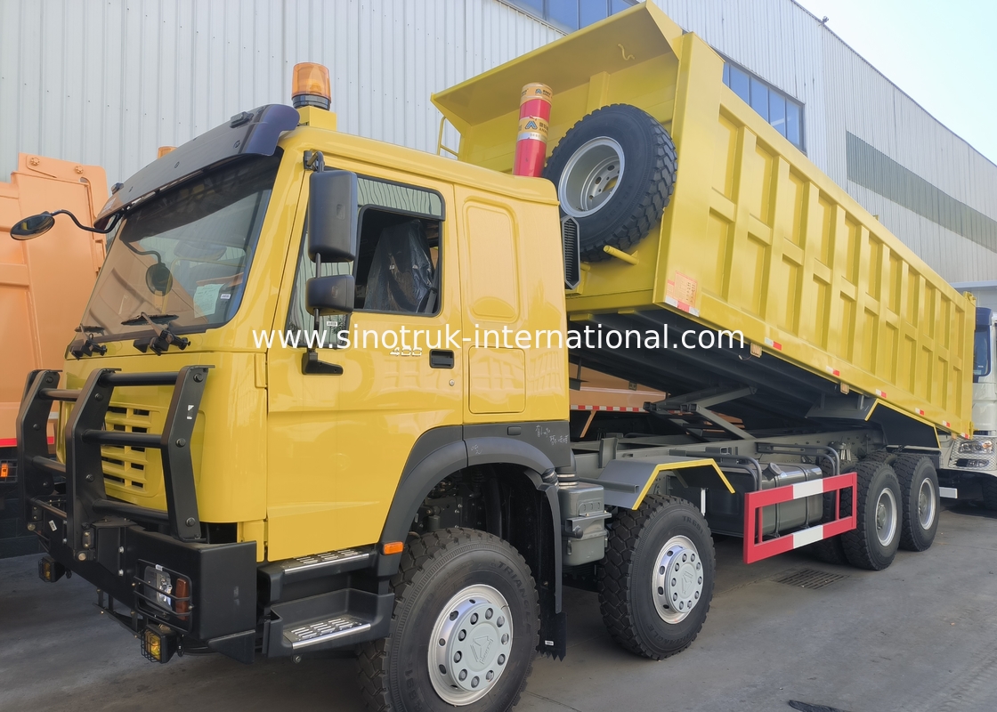 Sinotruk Howo Дэмпер Дэмп Трак 400hp 8 × 4 50-60Тон Lhd 12 колес Большой поднос