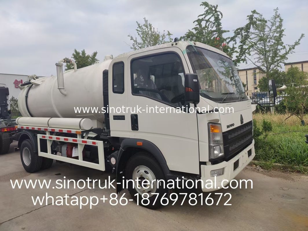 4*2 Водитель HOWO Водоотсос: 6м3 резервуар, 160 л.с., 8.00R20 шины, легкий водоотводный грузовик,эффективное санитарное транспортное средство