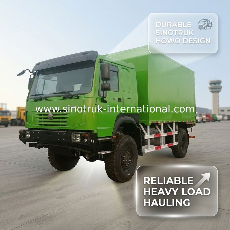 Тяжелый грузовик SINOTRUK с типом привода 4X4 LHD, грузовым баком 5000*2300*2300 мм и грузоподъемностью задней оси 16 т для перевозки тяжелого груза