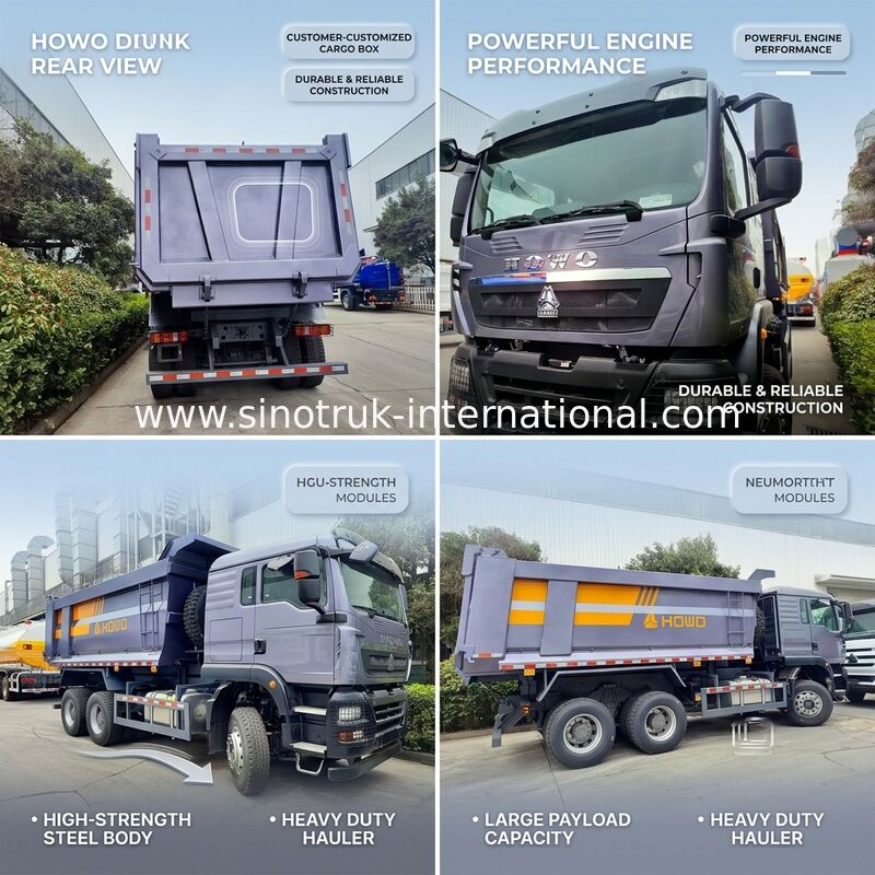 SINOTRUK Heavy Duty Hauler TX Tipper Dump Truck с двигателем 380 л.с., грузоподъемностью 30-40 тонн и средним типом подъема