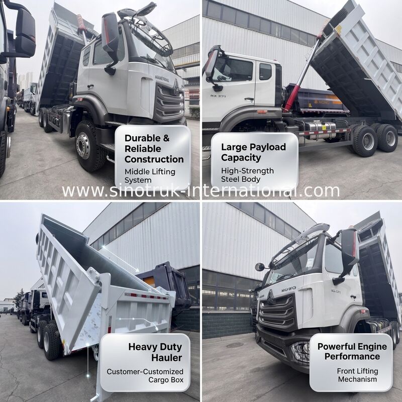 Самосвал SINOTRUK HOHAN New Howo 19-20CBM, изготовленный на заказ, с передним подъемом, 6 × 4, с левым рулем, грузовой кузов
