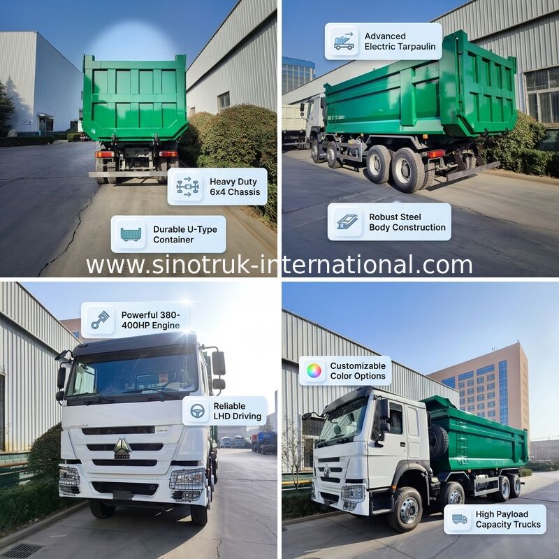 Мощный самосвал грузоподъемностью 400 л.с. с кузовом U-Box объемом 26 кубических метров