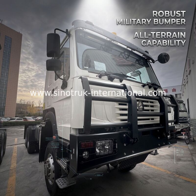 SINOTRUK HOWO Ghost Face с кабиной Тягач 6X6 Евро 2 430 л.с. Военный бампер Белый