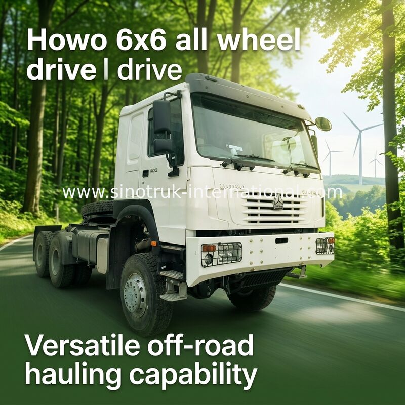 Sinotruk Howo тракторный грузовик Rhd с полным приводом 6 × 6 Weichai 400 л.с. Белый