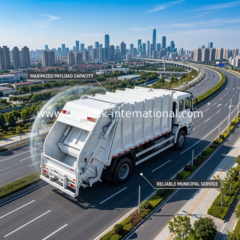 Профессиональная тележка ящика хлама тележки 10-12 CBM собрания отброса 4×2