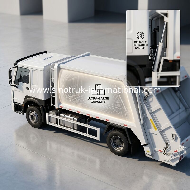 SINOTRUK 300 л.с. 4×2 компрессионный мусоровоз с 30 т. прокатной силой для эффективного обращения с отходами
