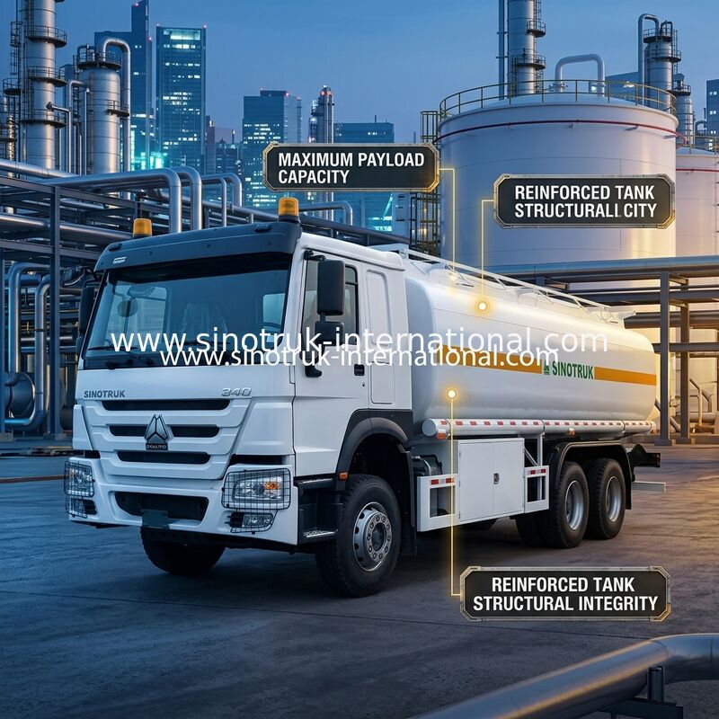 Sinotruk Howo 20CBM топливный танк грузовик 10 колес 340 л.с. 6 × 4 многокомнатные отсеки