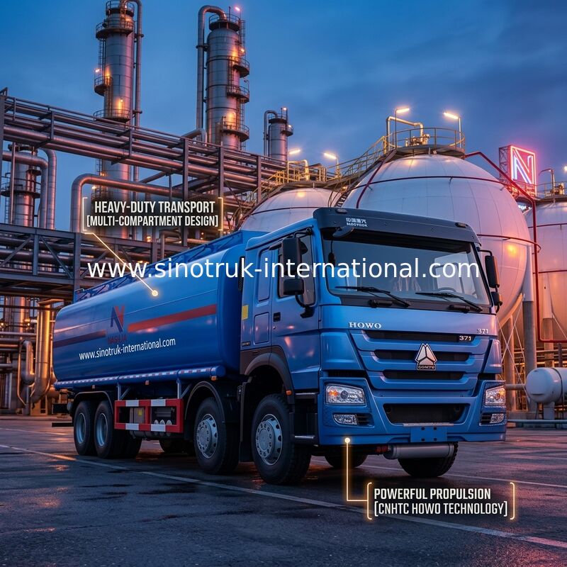 Тележка масляного бака 8X4 высокой эффективности LHD Euro2 371HP