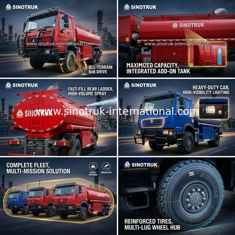 SINOTRUK HOWO Автоцистерна мощностью 290 л.с. с емкостью 10 кубических метров и сверхмощным шасси