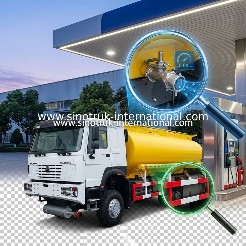 SINOTRUK HOWO 25CBM Нефтяной резервуар грузовик 10 колес 400hp 6 × 6 Многокомнаты