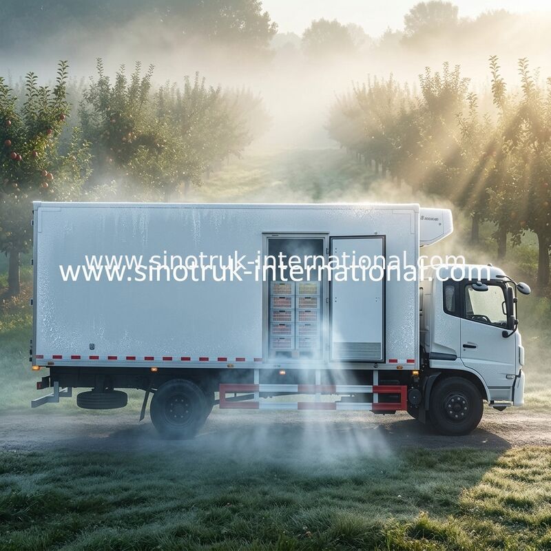 7 t Refrigerated коробка Закрыт Van Тележки С, котор евро 2 тележек и фургонов LHD 4X2 замерли