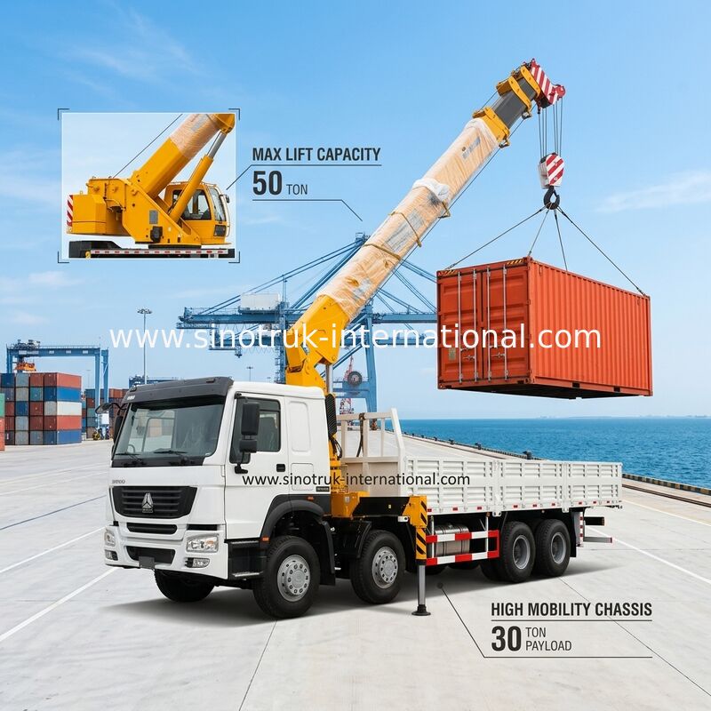 12 тонны тележки HIAB установили телескопичный кран 6X4 заграждения для спасения большой возвышенности