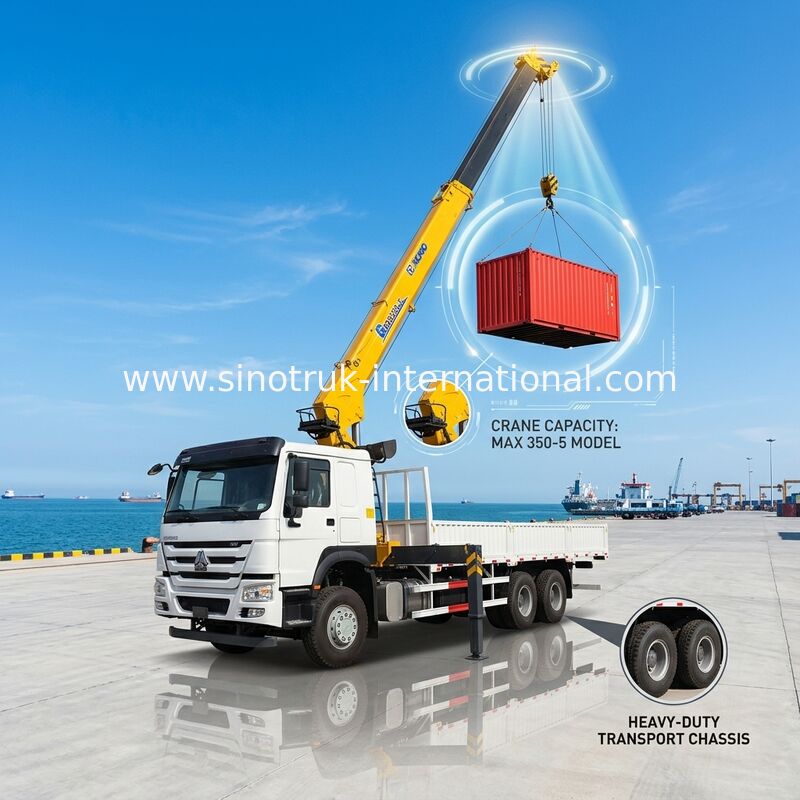 HOWO грузовик монтированные краны оборудование 12 тонн XCMG для подъема 6X4 LHD 400 л.с.