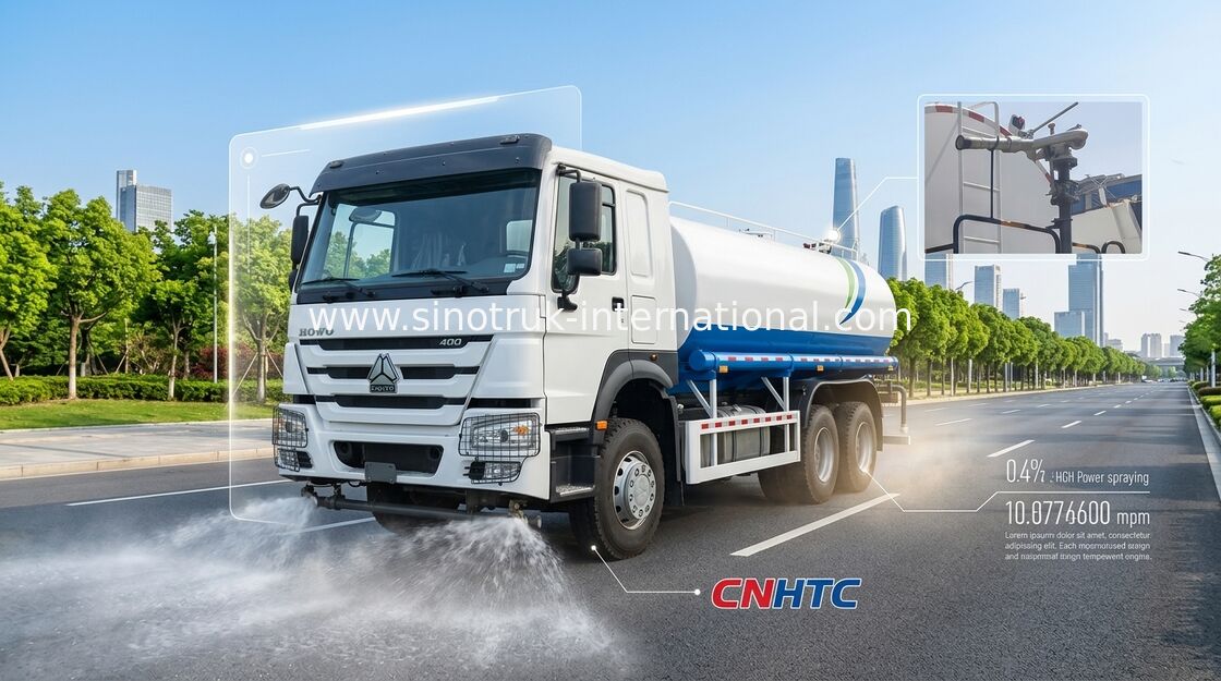 HOWO 6*4 Привод 400 л.с. 18 м3 Большой машиностроительный водораспылитель (Водораспылитель/Водораспылитель, подходящий для подавления пыли на дорогах и орошения)