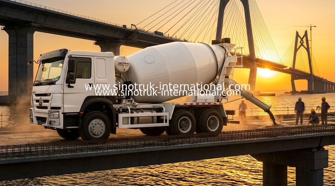 Высокая тележка LHD 6×4 10wheels смесителя расхода топлива HOWO лошадиной силы 400HP низкая