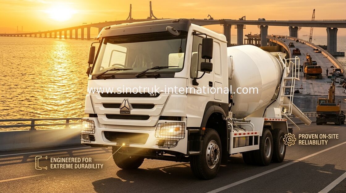Высокая лошадиная мощность 400 л.с. HOWO микшерный грузовик 6-12CBM LHD 6×4 10 колес