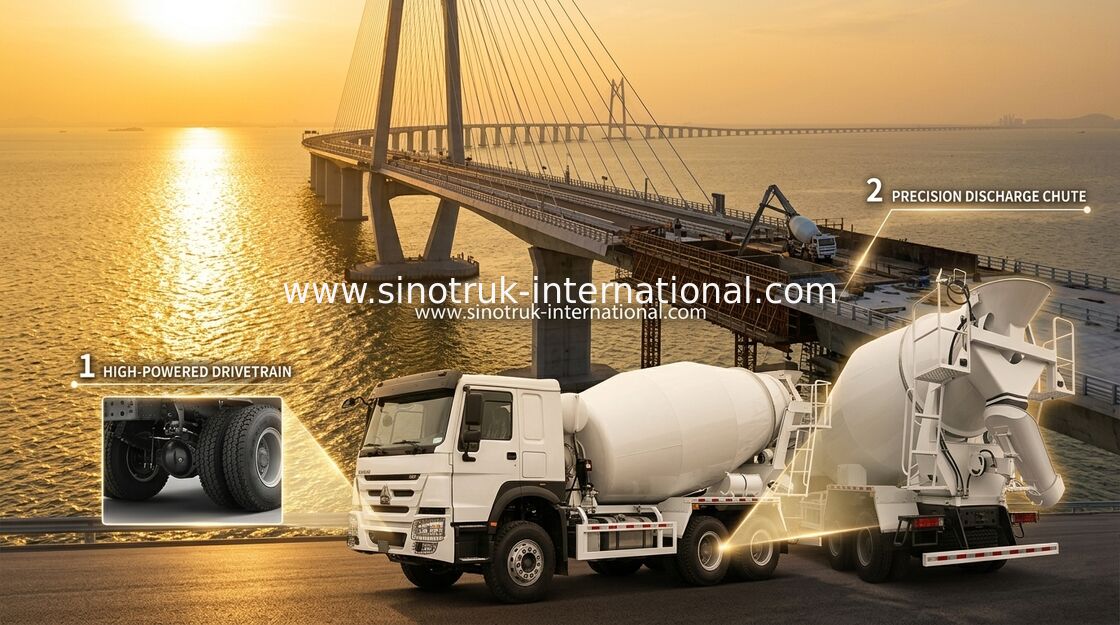 Sinotruk Howo Бетонный смеситель грузовик 380HP 6-10CBM 6 X 4 Euro 2 смеситель RHD