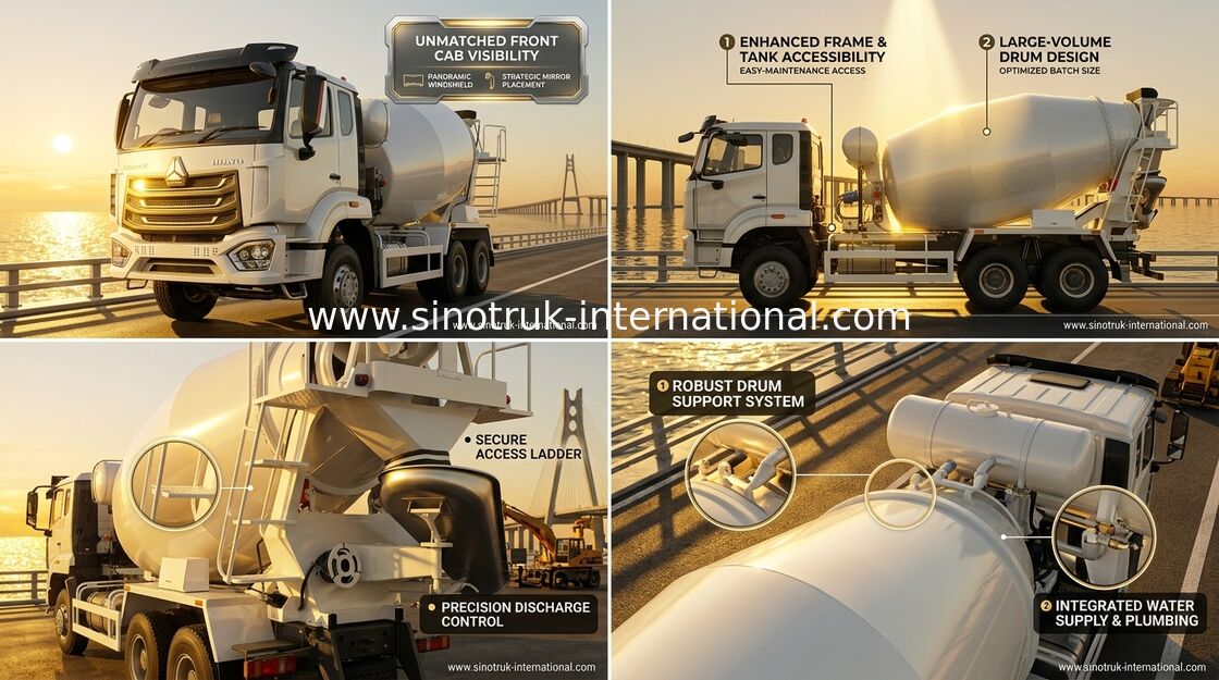 Sinotruk Howo N7 Бетонный смеситель 6-10CBM 6 X 4 Euro 2 Смеситель