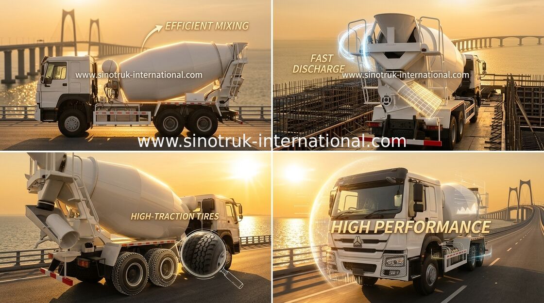 Тележка 10-20CBM 6 x 4 конкретного смесителя Sinotruk Howo конструкция 340Hp евро 2