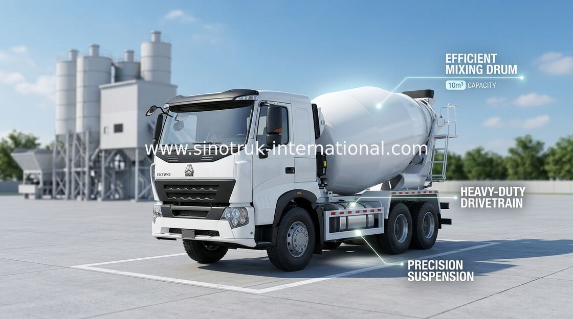 тележка 9CBM конкретного смесителя 336HP 6X4 LHD A7, износоустойчивый смеситель тележки цемента бака