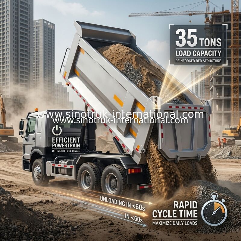 SINOTRUK HOWO 371HP 8X4 Свертывающий грузовик Строительство Старый фронтальный фронт Военный бампер для горных районов Два предупреждающих огня Контейнер типа U