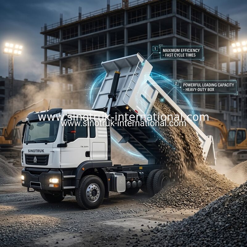 SINOTRUK TX Dump Truck Chassis с двигателем 371 л.с., грузоподъемностью 30-40 тонн и LHD / RHD необязательно