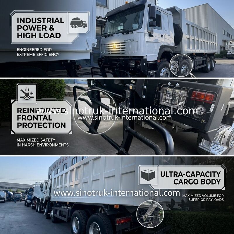 SINOTRUK HOWO 371HP Свертыватель Дамп-Трактор Строительство Старый фронтальный фронт Военный бампер для горных районов