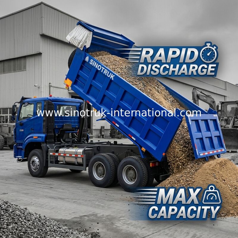 Мощный универсальный HOWO 6x4 380 HP Синий грузовик с 20CBM квадратной грузовой коробкой и водонепроницаемой брезентной пересадкой