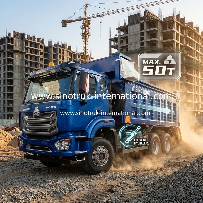 SINOTRUK HOHAN NEW HOWO 30 - 40 тонн RHD 10 колес Плитка для строительства Синий высокоэффективный подъем и разгрузка