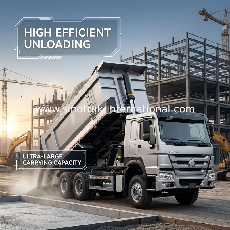 Двигатель с наклоном SINOTRUK HOWO 400HP 12 колес LHD 40Tons 30CBM ZZ3317V3567B1