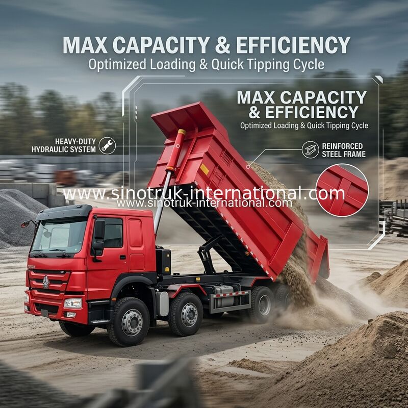 Свертывающий грузовик SINOTRUK HOWO A7 8X4 для строительства ZZ3317V3567B1