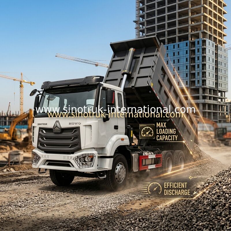 SINOTRUK HOHAN Howo Tipper Dump Truck Шасси Weichai Двигатель 6 × 4 LHD ZZ3257V384JB1 Модель