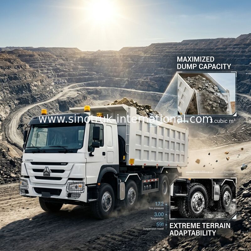 Направляющий грузовик SINOTRUK HOWO 400HP 12 колес LHD 31 тонна 20-30CBM