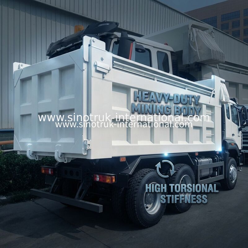Новый грузовик Sinotruk 6 × 4 Nx 20CBM Белый с автоматической брезентой