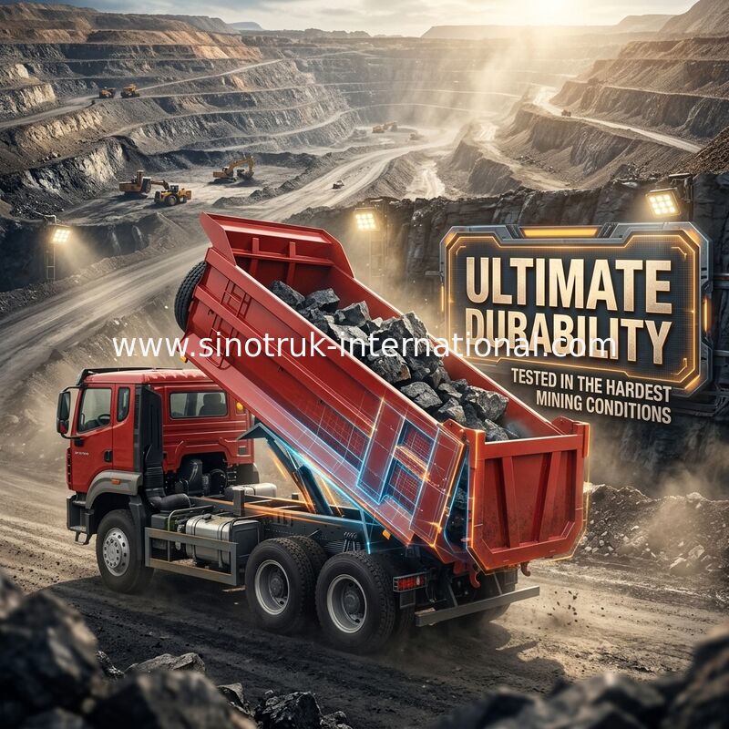 SINOTRUK HOWO N7 Дампер с наклоном 6 × 4 10 колес 380 л.с. Для экспорта Тип U Легко разгружается
