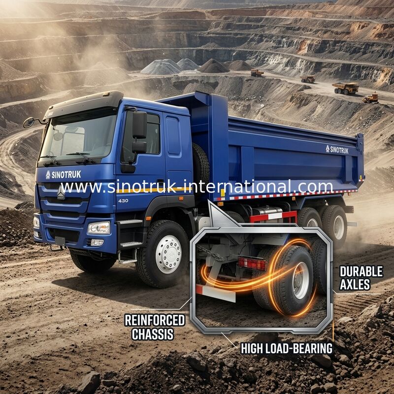 RHD 8×4 12 колес ZZ3317V3847B1R Высокая лошадиная мощность Низкое потребление топлива 380 л.с. Синий грузовик HOWO Tipper
