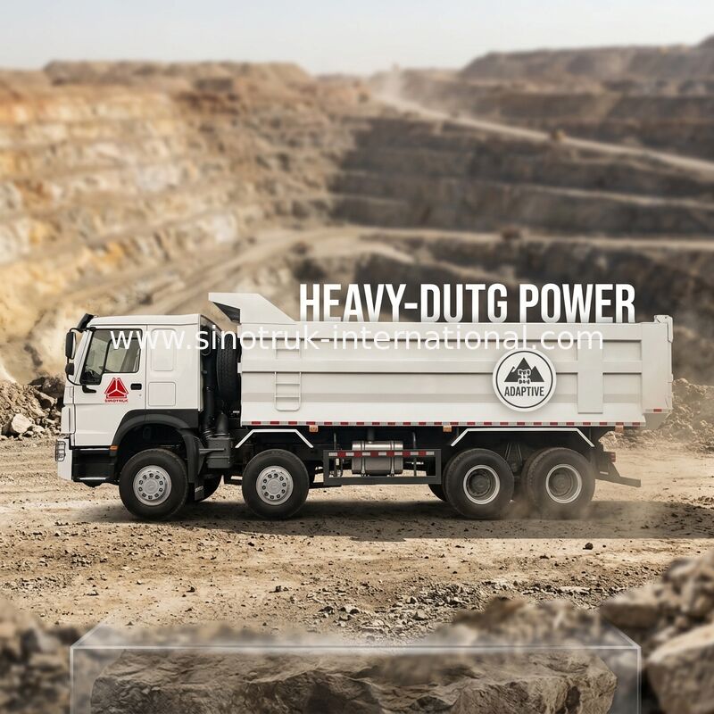 SINOTRUK HOWO Добывающий грузовик 12 колес 400hp 8 × 4 U тип