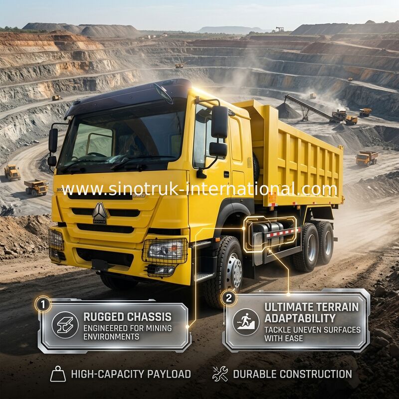 Sinotruk Howo Tipper Dump Truck Weichai 380hp 10 колес 6 × 4 Rhd 20CBM