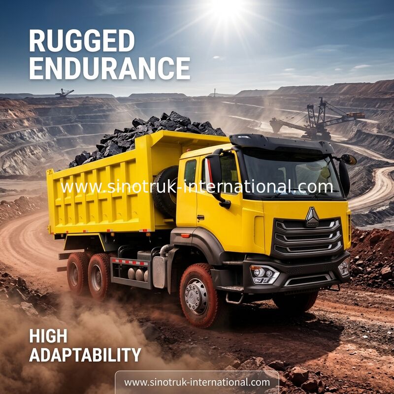 Sinotruk Tipper Dump Truck NX 6 × 4 10 колес Weichai 380hp Большая поднос