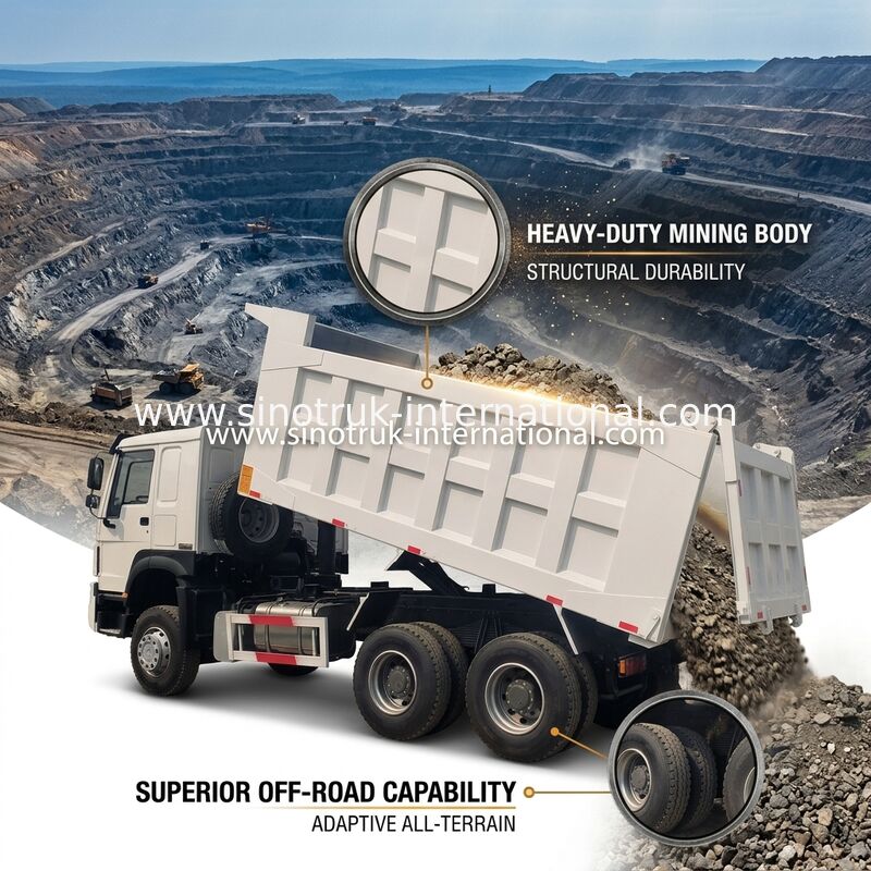 Sinotruk Howo Использованные грузовики с откидкой 371hp или 375hp 6 × 4 Ремонт