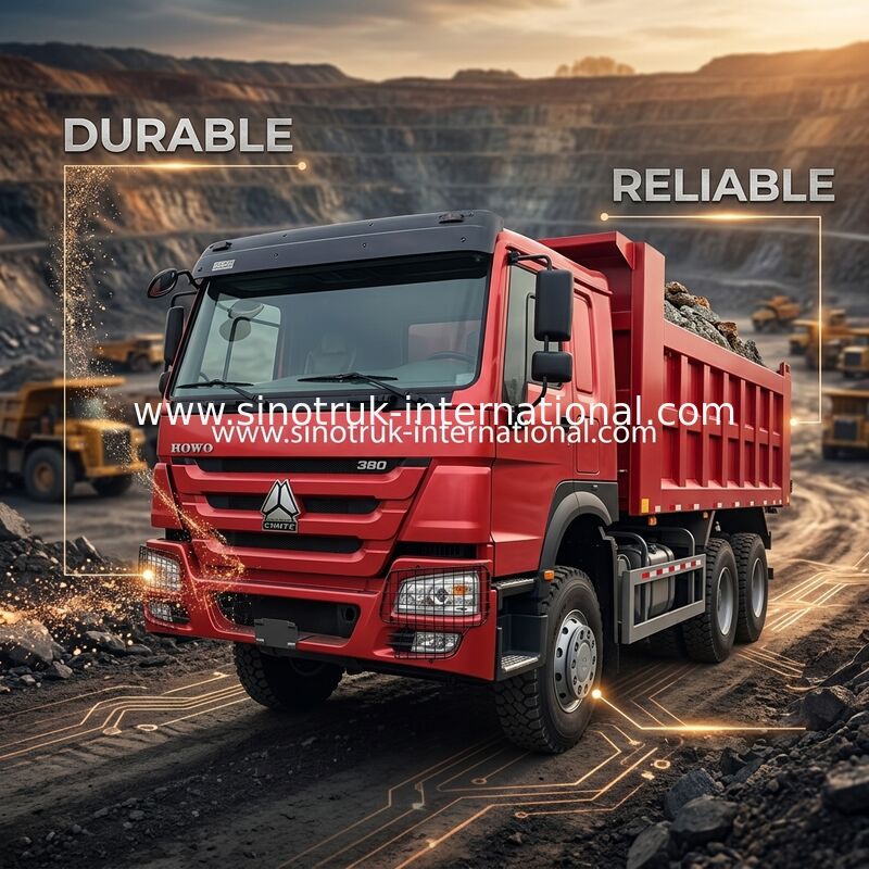 SINOTRUCK Howo Tipper Dump Truck 380hp 6 × 4 20CBM Коробка 10 колес Разбивающий угол железо