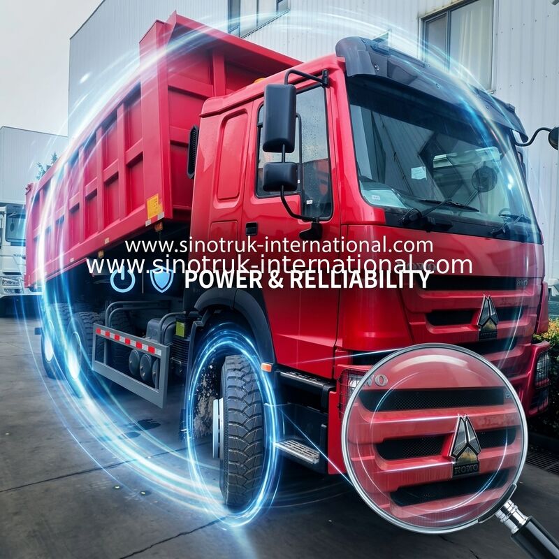 Sinotruk Howo Дэмпер 380hp 6 × 4 с гидравлическим цилиндром Hyva для добычи полезных ископаемых