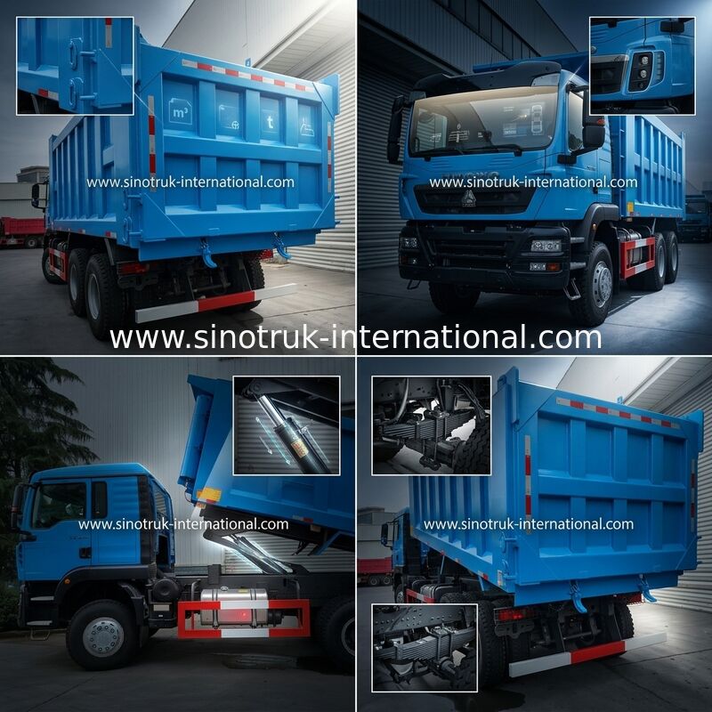 Лошадиная сила 371HP голубого самосвала Tipper колес HOWO LHD 6×4 10 высокая