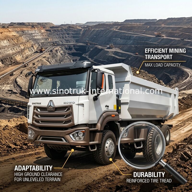 Самосвал кабины LHD 12wheels 8X4 400HP HOWO N7 для минировать тип u