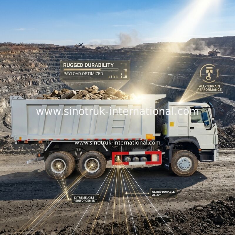 RHD 6×6 10 колес Белый HOWO Типпер Грузовик полный привод Высокая лошадиная мощность 380 л.с.