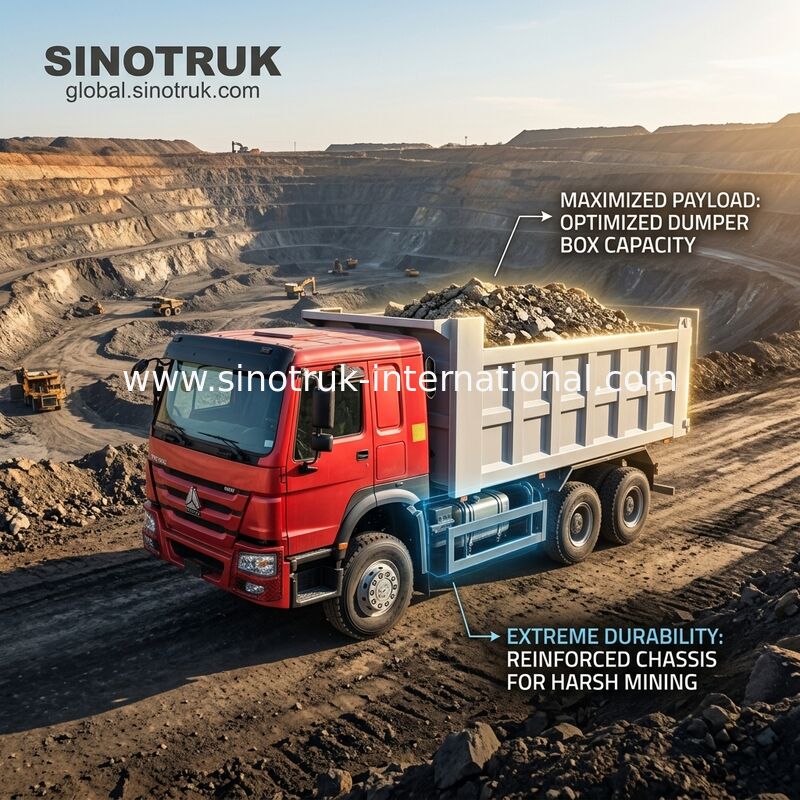 Sinotruk Howo Tipper Dump Truck 400hp 6 × 4 20CBM Передний подъемный гидравлический цилиндр