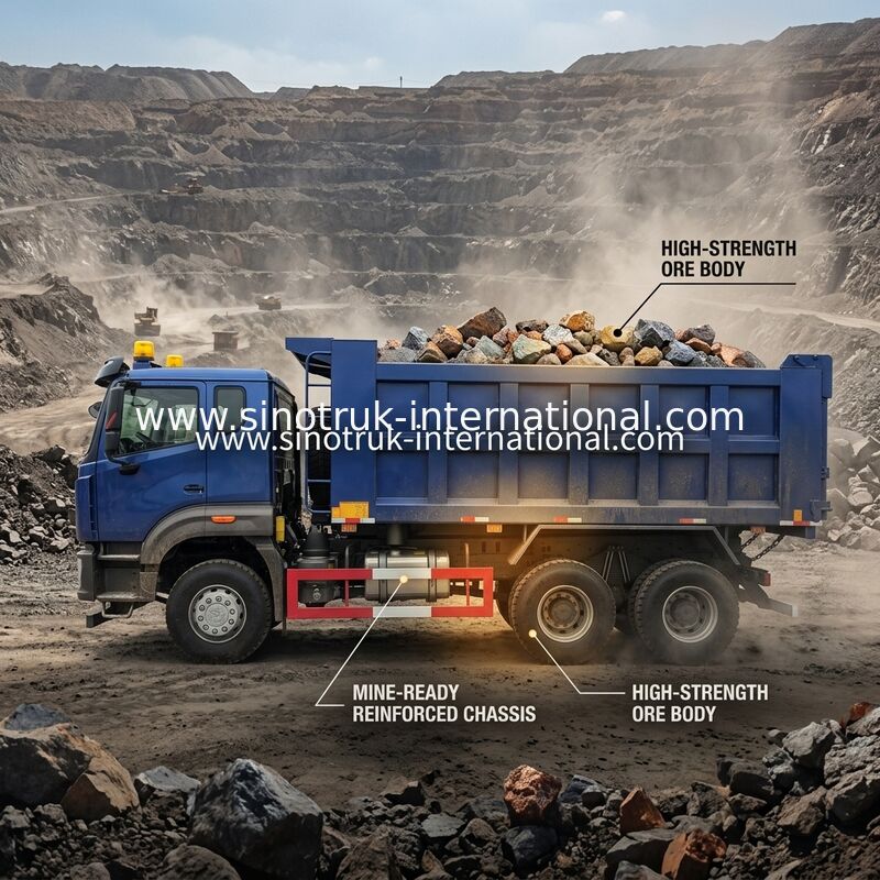 × 4 колес 400Hp 6 самосвала 10 Tipper Sinotruk N7 с предупредительным световым сигналом